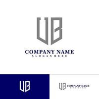 modèle vectoriel de conception de logo ub initial, concepts de conception de logo ub créatifs