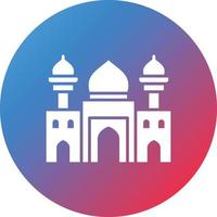 icône de fond dégradé de cercle de glyphe de mosquée