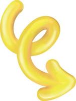 logo de la flèche en spirale jaune. illustration vectorielle vecteur