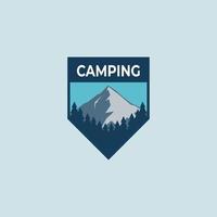 conception de vecteur d'icône de logo d'insigne de camping