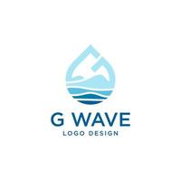 vecteur de conception de logo de vagues d'eau g