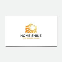 vecteur de conception de logo home shine