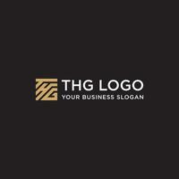 vecteur de conception de logo initial thg