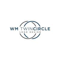 veuillez supprimer "wm twin circle" et le remplacer par le nom de votre entreprise. vous pouvez inclure un slogan en remplaçant « création de logo » par le vôtre.