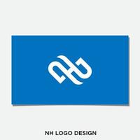 h vecteur de conception de logo initial