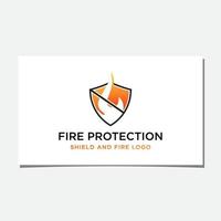 vecteur de conception de logo de protection contre les incendies