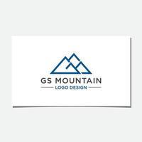 vecteur de conception de logo de montagne gs