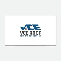 vecteur de conception de logo de toit vce