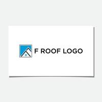 vecteur de conception de logo de toit f