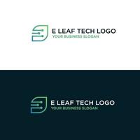 logo technologique avec les lettres e vecteur