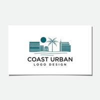 vecteur de conception de logo urbain côte