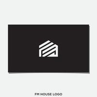 vecteur de conception de logo maison fm