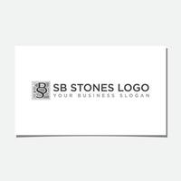 vecteur de conception de logo pierres sb ou bs