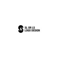 vecteur de conception de logo sl ou ls