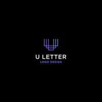 vecteur de conception de logo lettre u