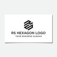 vecteur de conception de logo rs hexagone