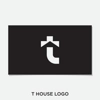 vecteur de conception de logo de toit t