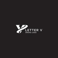 fumées et logo lettre v vecteur