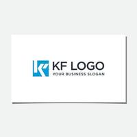 création de logo espace négatif kf vecteur