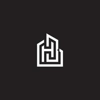 création de logo de construction avec les initiales hgb ou ghb vecteur
