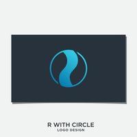 création de logo minimal r river ou ruban vecteur