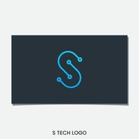 vecteur de conception de logo s tech.
