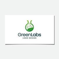 vecteur de conception de logo de laboratoires verts