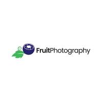 vecteur de conception de logo de photographie de raisin