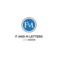 fm lettre en cercle logo vecteur
