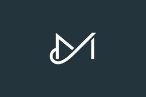 modèle de vecteur de conception de logo lettre initiale mj ou jm