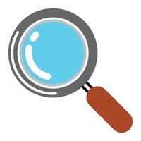 icône de recherche de lentille - lentille de recherche isolée, illustration de loupe - loupe de recherche vectorielle sur fond blanc. vecteur