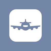 avion, icône d'avion, avion, aviation, icône carrée arrondie de transport aérien, illustration vectorielle vecteur