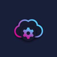 création de logo de cloud computing, vecteur