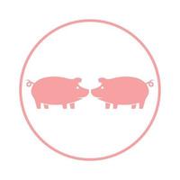 vecteur d'icône de conception de logo de cochon