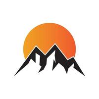 vecteur de conception de logo icône montagne