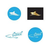 logo d'illustration de requin vecteur