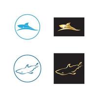 logo d'illustration de requin vecteur