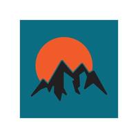 vecteur de conception de logo icône montagne