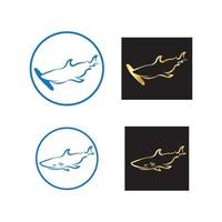 logo d'illustration de requin vecteur