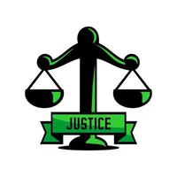 vecteur d'icône de justice, logo de justice