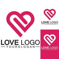 vecteur de conception de logo d'amour, vecteur de logo de foyer géométrique, concept de logo vectoriel d'amour linéaire, conception de logo en forme de coeur-vecteur