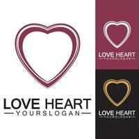 modèle vectoriel de logo et de symbole de coeur d'amour