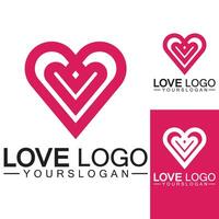 vecteur de conception de logo d'amour, vecteur de logo de foyer géométrique, concept de logo vectoriel d'amour linéaire, conception de logo en forme de coeur-vecteur