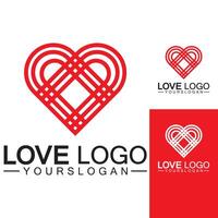 vecteur de conception de logo d'amour, vecteur de logo de foyer géométrique, concept de logo vectoriel d'amour linéaire, conception de logo en forme de coeur-vecteur