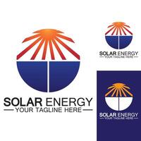 modèle de vecteur de conception de logo d'énergie solaire