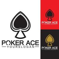 création de logo poker ace spade pour les affaires de casino, pari, jeu de cartes, spéculation, etc-vecteur vecteur