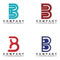 vecteur de logo lettre b, logo d'entreprise lettre b, création de logo b créatif unique moderne, icône vectorielle initiale b minimale.