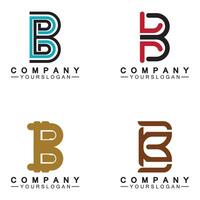 vecteur de logo lettre b, logo d'entreprise lettre b, création de logo b créatif unique moderne, icône vectorielle initiale b minimale.