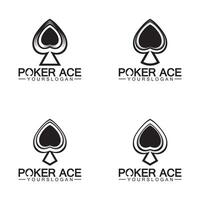 création de logo poker ace spade pour les affaires de casino, pari, jeu de cartes, spéculation, etc-vecteur vecteur