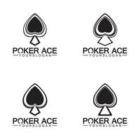 création de logo poker ace spade pour les affaires de casino, pari, jeu de cartes, spéculation, etc-vecteur vecteur